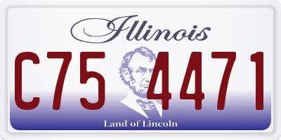 IL license plate C754471