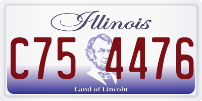 IL license plate C754476