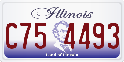 IL license plate C754493