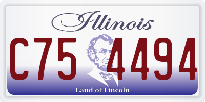 IL license plate C754494
