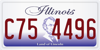 IL license plate C754496