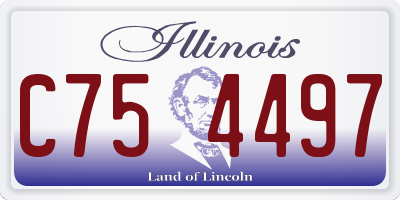 IL license plate C754497