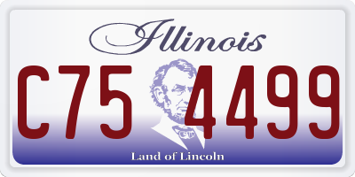 IL license plate C754499