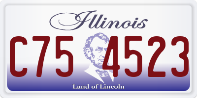IL license plate C754523