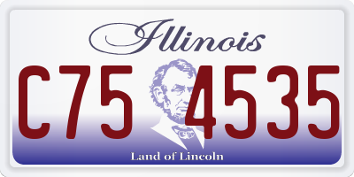 IL license plate C754535
