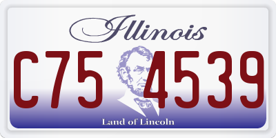 IL license plate C754539