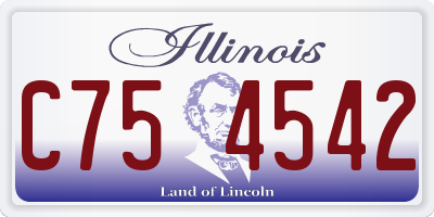 IL license plate C754542