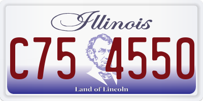 IL license plate C754550