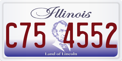 IL license plate C754552