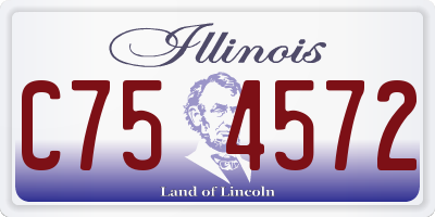 IL license plate C754572