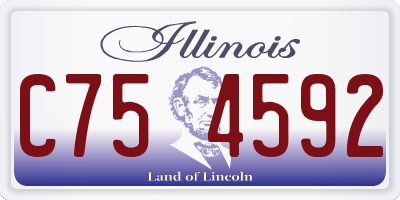 IL license plate C754592