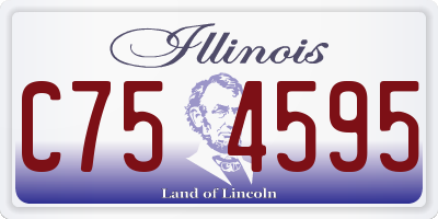 IL license plate C754595