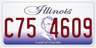 IL license plate C754609
