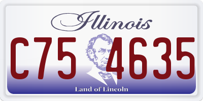 IL license plate C754635