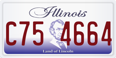 IL license plate C754664