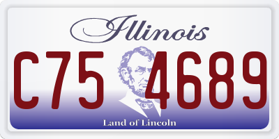 IL license plate C754689