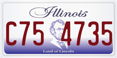 IL license plate C754735