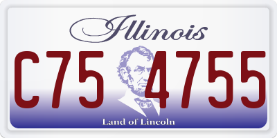IL license plate C754755
