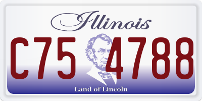 IL license plate C754788