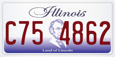 IL license plate C754862