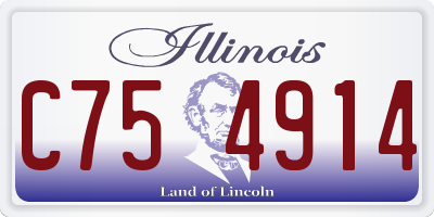 IL license plate C754914