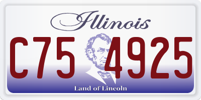 IL license plate C754925