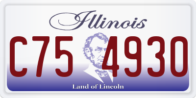 IL license plate C754930