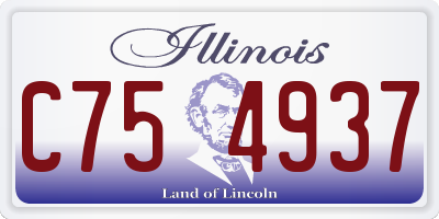 IL license plate C754937