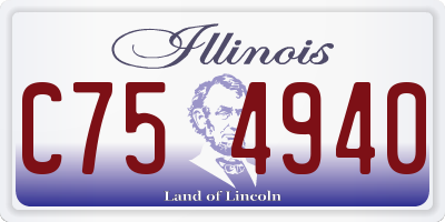 IL license plate C754940