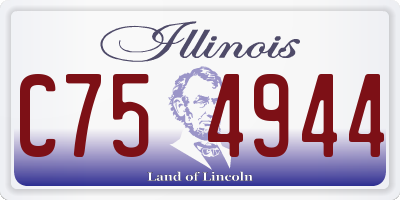 IL license plate C754944