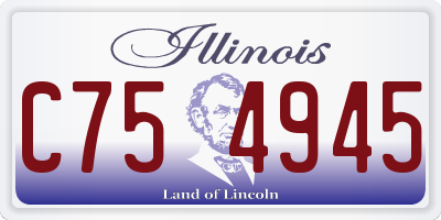 IL license plate C754945