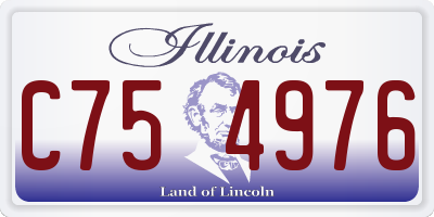 IL license plate C754976