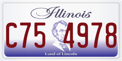 IL license plate C754978