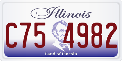 IL license plate C754982