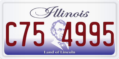 IL license plate C754995