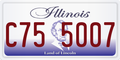 IL license plate C755007