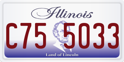 IL license plate C755033