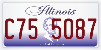 IL license plate C755087