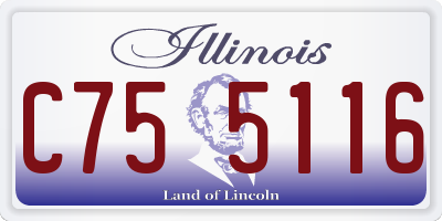 IL license plate C755116