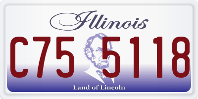 IL license plate C755118