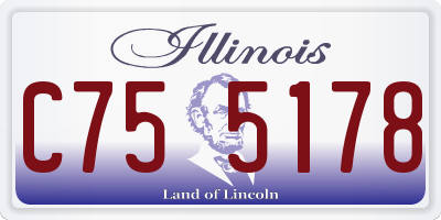 IL license plate C755178