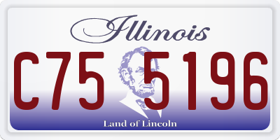IL license plate C755196