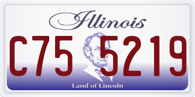 IL license plate C755219