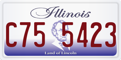 IL license plate C755423