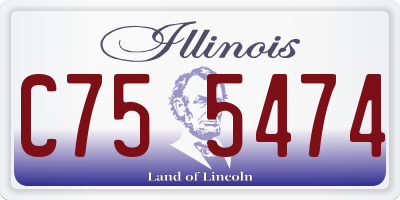 IL license plate C755474