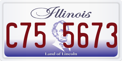 IL license plate C755673
