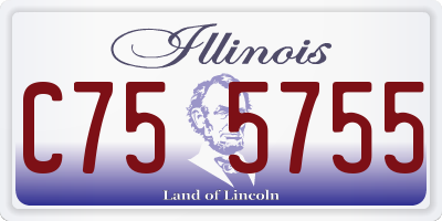IL license plate C755755