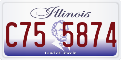 IL license plate C755874