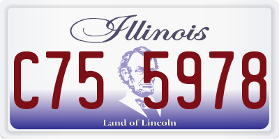 IL license plate C755978