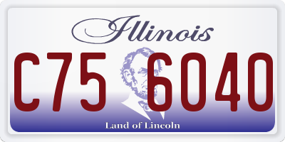 IL license plate C756040